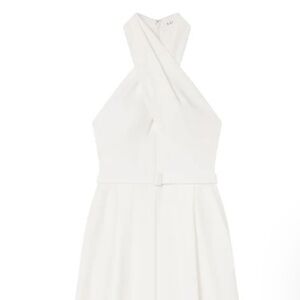 A.L.C. Murphy White Belted Wide Leg Jumpsuit Bridal Minimalist Size 10 NWT